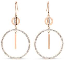  Victoria Rose gold színű fehér köves karika fülbevaló (VBKAB66500) - sandori