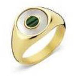  Victoria Arany színű zöld mintás gyűrű (VBNCZ30754) - sandori