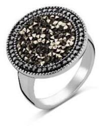  Victoria Ezüst színű fekete köves gyűrű (VBNRZ11056) - sandori