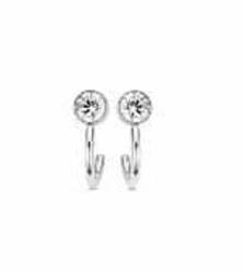  Victoria Ezüst színű fehér köves fülbevaló (VBNAY07810)