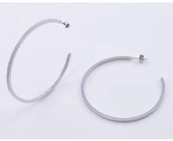  Victoria Ezüst színű fehér köves karika fülbevaló (VBKAY06360) - sandori