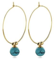  Victoria Arany színű kék gyöngyös fülbevaló (VBNAB79600) - sandori