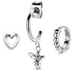  Victoria Ezüst színű méh fülbevaló szett (VBKAB89600) - sandori