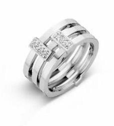  Victoria Ezüst színű fehér köves gyűrű (VBNRZ11154) - sandori