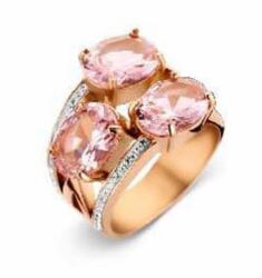  Victoria Rose gold színű fehér, rózsaszín köves gyűrű (VBNCZ27056) - sandori