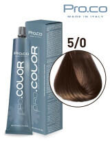 Pro.co Vopsea de par Castaniu maro deschis 5/0 Pro. co, 100ml