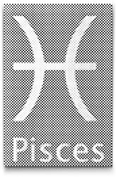  PontPöttyöző - Csillagjegy - Halak Méret: 20x30cm, Keretezés: Kartonlemezen, Szín: Fekete