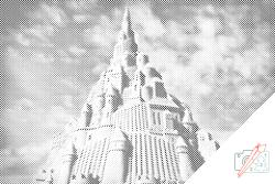  PontPöttyöző - Homokvár Méret: 40x60cm, Keretezés: Keret nélkül (csak a vászon), Szín: Piros