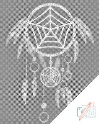  PontPöttyöző - Álomfogó Méret: 40x50cm, Keretezés: Keret nélkül (csak a vászon), Szín: Piros