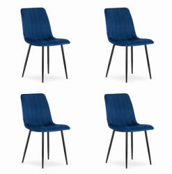 FDY Set 4 Scaune Bucatarie/Dining Gabe Catifea Albastru