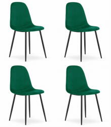 FDY Set 4 Scaune Bucatarie/Dining Caddo Catifea Verde