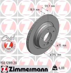 ZIMMERMANN Disc frana ZIMMERMANN 150.1289. 20 (150.1289.20)