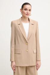 Marciano Guess blézer gyapjú keverékből IRINA bézs, sima, egysoros gombolású, 5GGN04 7294A - bézs 40