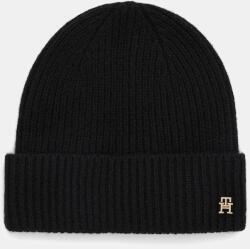 Tommy Hilfiger kasmír sapka fekete, AW0AW17772 - fekete Univerzális méret