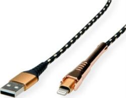 Roline USB kábel USB 2.0 USB-A dugó, Apple Lightning dugó 1.00 m Többszínű Árnyékolt 11.02. 8923 (11.02. 8923) (11.02.8923)