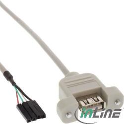 InLine 4043718132942 USB kábel USB 2.0 0, 4 M USB A Fehér (33440F) (33440F)