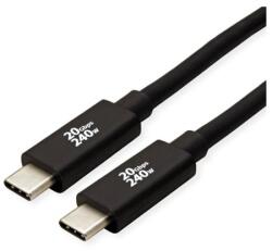 Roline Kábel USB4 Gen 3x2 C - C, M/M, 20Gbit/s, PD (Power Delivery) 48V5A - 240W, Emark-al, 4K Video Support, 3m, fekete (11.02. 9088-10) (11.02.9088-10) - xupe