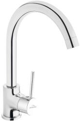 INVENA SOLO egykaros álló konyhai mosogató csaptelep, magas íves elforgatható kifolyócsővel, króm, BZ-96-L01-S