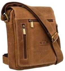  Wild Férfi Bőr Táska MN-10-MH-4390 TAN- Világos Barna- (5903051254390)