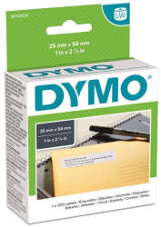 DYMO Etikett Dymo LW nyomtatóhoz 25x54mm 500 db etikett/doboz Original fehér (S0722520) - toptoner