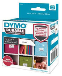 DYMO Etikett Dymo LW nyomtatóhoz 25x54mm 160 db etikett/doboz tartós, többcélú Original fehér (2112283) - toptoner