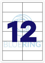 BLUERING Etikett címke, 105x48mm, 100 lap, 12 címke/lap Bluering® (BRET118) - toptoner