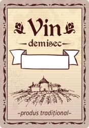 Label Print Etichete sticle personalizate, Vin demisec, 100x70 mm, 1000 buc rola (06905631014401)