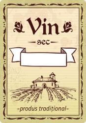 Label Print Etichete sticle personalizate, Vin sec, 100x70 mm, 1000 buc rola (06905631018301)