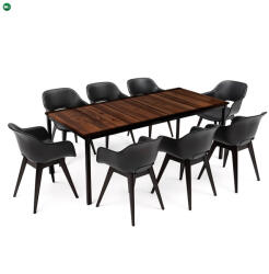 Keter Flora Large 8+1 kerti bútor garnitúra szett dió-grafit 260576_238360_8