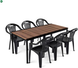 Keter Rowen Large 6+1 kerti bútor garnitúra szett dió-grafit 260576_220594_6