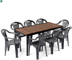 Keter Rowen Large 8+1 kerti bútor garnitúra szett dió-grafit 260576_220594_8