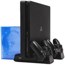 FroggieX FX-P4-C3-B PS4 Konzol hűtőállomás + töltőállomás + lemeztartó