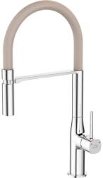 Laveo POLA álló csaptelep rugalmas kiömlővel, króm/bézs - konyhaluxnet