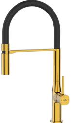 Laveo POLA álló csaptelep rugalmas kiömlővel, arany/matt fekete