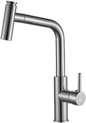 Laveo TORO Kihúzható zuhanyváltós csaptelep, króm - konyhaluxnet