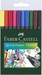 Faber-Castell Tűfilc készlet, 0, 4 mm, 'Grip', 10 különböző szín (TFC151610) (TFC151610)