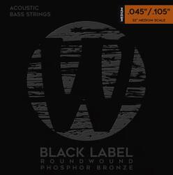Warwick Black Label Acoustic Phosphor Bronze 4 Medium . 045-. 105 Medium Scale