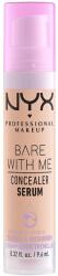 NYX Cosmetics Bare with me Serum 2 Light korrektor foltok és sötét karikák ellen, 9.6 ml