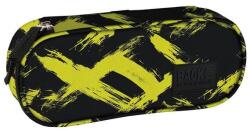 DERFORM BackUp Neon ovális tolltartó - Sárga ecsetvonások (PB6A54) (PB6A54)