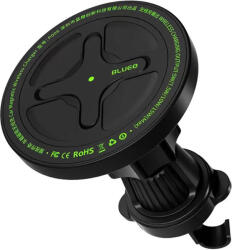 Blueo - Ape Legend autós tartó vezeték nélküli töltéssel - szellőzőrácsra, Type-C, 15W, 360°-os forgathatóság - fekete
