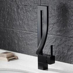 Balneum Dark Avantgárd Magas csavart fekete mosdó csaptelep (BL-PM08)