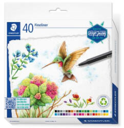 STAEDTLER Tűfilc készlet, 0, 3 mm, 'Triplus 334 Design Journey', 40 különböző szín (TS334C40C) (TS334C40C)