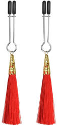 Lovetoy Glamor Tassel Nipple Clamp Red - jokerjoy