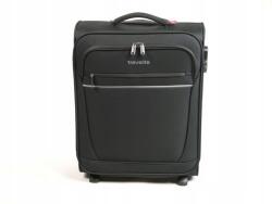 Travelite Utazó bőrönd, Fekete kabinbőrönd Puha utazás (cabin)