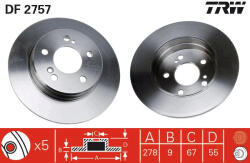 TRW Disc frana spate TRW DF2757