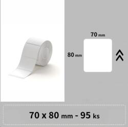 Niimbot A2A28228401, 70x80mm, 95 бр. , бели самозалепващи етикети (A2A28228401)