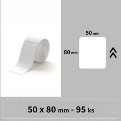 Niimbot A2A88358701, 50x80mm, 95 бр. , бели самозалепващи етикети (A2A88358701)
