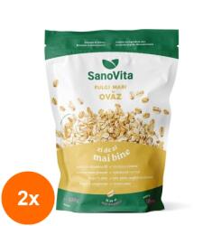 SanoVita Set 2 x Fulgi de Ovaz, Mari, Sanovita Zipper, 500 g