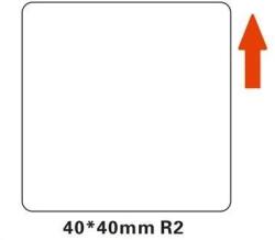 Niimbot A2A18518701, 40x40mm, 180 бр. , бели самозалепващи етикети (A2A18518701)