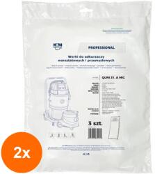 K&M Set 2 x 3 Saci Aspirator Universal, K&M, 30 l, Hartie (TIV-2xDUSTBAG-QUNI31.A-MICRO-PAP)